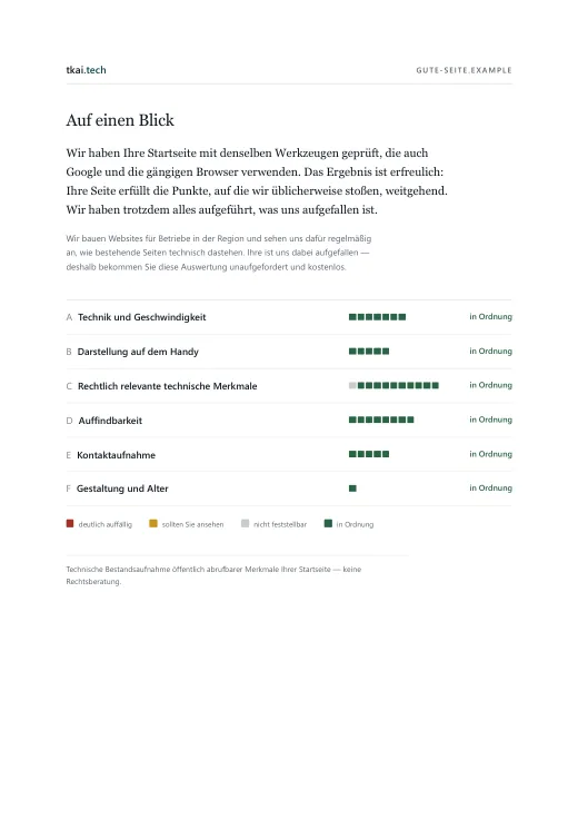 Seite 2 des Musterberichts