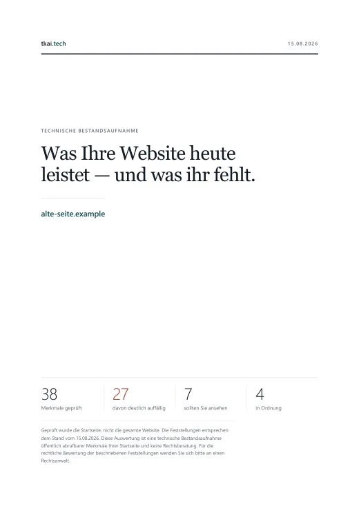 Seite 1 des Musterberichts