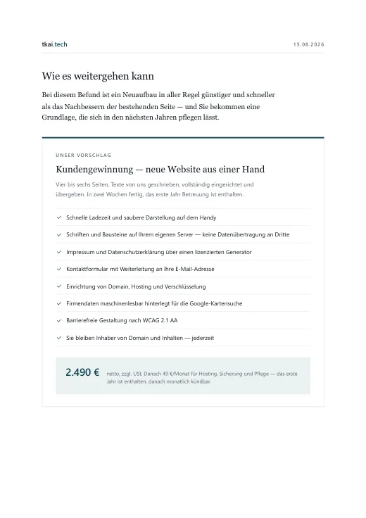 Seite 9 des Musterberichts